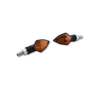 HIGHSIDER Smart Rock Bulb Mini Indicatore Corpo Nero / Lente Arancione (Coppia), Anteriore e Posteriore, nero