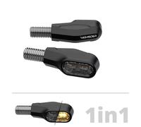 Highsider Indicatori LED Ventura-X, vetro colorato, nero
