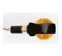 HIGHSIDER Smart Ochsenauge Bulb Bar End Indicator Body Nero / Lente Arancione (Coppia), Anteriore e Posteriore, giallo