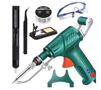 Internally Heated Industrial Laser Welding Tools, Set Di Saldatore Multifunzione Portatile, Pistola Per Saldatura Manuale Da 60 W, Con Rimozione Della Ruggine/Taglio/Saldature (Green, Internal Heat)