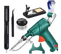 Internally Heated Industrial Welding Tools, Multi-function Soldering Iron Soldering Gun Set, Handheld Welder for Industrial Home DIY (Green)