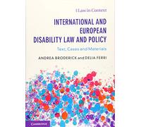 Andrea Broderick Deli International and European Disability Law and (Tascabile)
