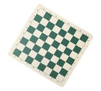 International Chess Board - 34x34cm ChessBoard | Foldable Soft Leather Cloth Chessboard | 64 Squares Portable Chess Game | Black White Green White | Travel Friendly Educational Board Game for Kids