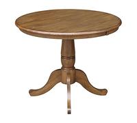 International Concepts - Tavolo rotondo con piedistallo in legno massiccio, 91,4 cm