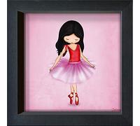 International Graphics - Cartoline incorniciate - Jolinne - ''Dancing is like Dreaming with Your Feet''- 16 x 16 cm - Cornice disponibile in 4 colori - Colore del cornice: Nero - Serie LUNA