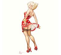 International Graphics - Immagine finita - Patrick, Hitte - ''Blonde dans le vent''- 30 x 30 cm - Stampa diretta su acrilico