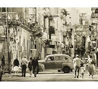 Internazionale Piramide WDC40327Lee Gelo 60 x 80 cm Avana Cuba Street CanvasToile Stampato su Telaio in MDF - Tela