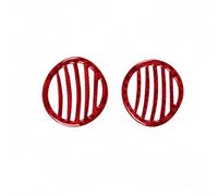 Interne Decorazione Interni Interni In Fibra Carbonio Per Fiat Per 500 2012-2015 Adesivi Prese D'aria Superiori Auto Finiture Protettive Prese D'aria Accessori Auto Car Trim Strip Linea(Rosso)