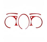 Interne Decorazione Interni Per Nissan 370Z Z34 2009-2022 Cruscotto Dell'automobile Tachimetro Telaio Copertura Trim Adesivo In Fibra Carbonio Decorazione Interni Auto Car Trim Strip Linea(Rosso)