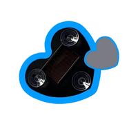 interne per auto - accento di cuore solare, dettagli luminosi al neon, finestra radiante, elemento di visualizzazione decorativo di notte | per decorazione di finestre triangolari, interni