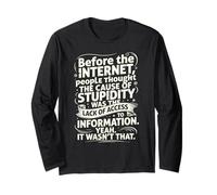 Internet Divertente Mancanza di Accesso alle Informazioni Maglia a Manica