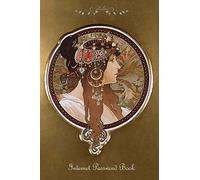Internet Password Book: Alphonse Mucha password journal for women. Featuring large print, emergency contacts, at a glance most frequently used ... alphabetical pages in convenient 6x9 size.