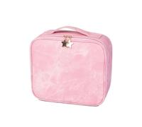 Internet - Trousse per trucchi con specchio luminoso, grande capacità, portatile, per cosmetici, rosa, Taglia unica