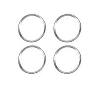 Interni Auto Gloss Black Style ABS Chrome Porta Altoparlante Anello Trim Auto Per Land Per Rover Per Discovery Per Sport 2015-2017(4pcs Silver)