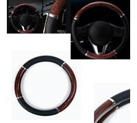 Interni Auto Mogano Deluxe Antiscivolo Copertura Del Volante in pelle Ricambio