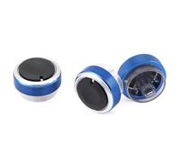 Interni Auto Per Ford Per Focus MK2 MK3 3 Pezzi Set In Lega Alluminio Auto Manopola Dell'aria Condizionata Manopola AC Pulsante Dell'interruttore Controllo Calore(Blue)