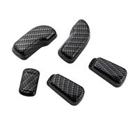 Interni Auto Per Nissan Per Xtrail Per X-TRAIL 2014-2021 ABS Accessori Cromati Sedile Auto Manopola Regolazione Interruttore Pulsante Copertura Trim 5pcs(Carbon fiber black)