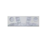 Interni automobilistici Compatibile Con Ford Per Focus MK2 1999-2005 Decalcomania Argento Adesivi Per Riparazione Bottoni Per Accessori Tuning Interni Per Condizionatore D'aria (Color : Color 1)
