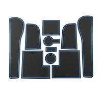 Interni Automobilistici Compatibile Con Golf 7 7.5 Per MK7 Per MK7.5 2013-2018 2019 2020 10 Pezzi Tappetini Antiscivolo Scanalature Porte Auto Tappetini Tazze(Blue)