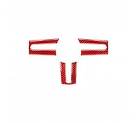 Interni Center Console Trim Adesivo Rivestimento Pannello Volante Interno Dell'auto In Fibra Di Carbonio Per Ford Per Mustang 2005 2006 2007 2008 2009(Rosso)