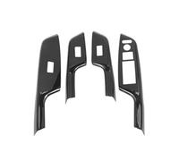 Interni dell'auto Compatibile Con Civic 9Th 2012 2013 2014 LHD 4 Pezzi In Fibra Di Carbonio Per Auto Per Porte E Finestre Interruttore Pannello Di Copertura Trim