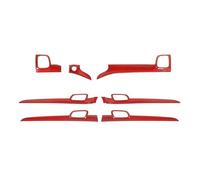 Interni Dell'Auto Per Jeep Per Grand Per Cherokee 2011-2020 Auto Center Console Pannello Maniglia Interna Decorazione Copertura Trim Accessori(Left Drive-RedCarbon)