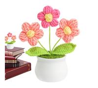 Interni Di Filo Per Fai Da Te - I Girasoli Fatti A Mano E l'arte in Vaso Lavorato, I Fiori Di Uncinetto Realistici sono consigliati come Belle Decorazioni Interne E