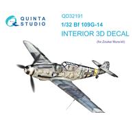 Interni stampati e colorati Quinta Studio 1/32 Bf 109G-14 (Zoukei Mura SWS)