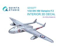Interni stampati in 3D Quinta Studio 1/32 DH.100 Vampire F.3 (infinity models)