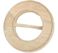 INTERNO 50 MILLIMETRI 1/5 PZ Quadrato Rotondo In Legno Fibbia Della Cintura Per Le Signore Delle Donne Abiti Borsa Cinghia Fibbie In Vita T-Shirt In Legno fermacravatta-Log Rotondo-Taglia Unica