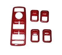Interno Auto Accessori Compatibile Con Benz Per A 2013-2018 Per B 2012-2019 Per C 2008-2013 Auto Cornice Pulsante Alza Vetro Rifinitura Adesivo(Red)