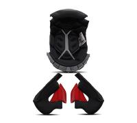 LS2 FF900 -06/2021, fodera/cuscinetti per le guance L male Nero/Rosso