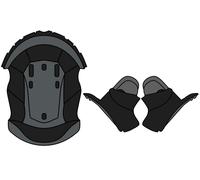 INTERNO COMPLETO CUFFIA GUANCIALI CASCO AIROH COMMANDER CHEEK PAD LINING TG L