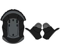 INTERNO COMPLETO CUFFIA GUANCIALI CASCO AIROH COMMANDER CHEEK PAD LINING TG S