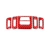 interno Cornice Per BMW Serie 3 E90 E92 E93 2005-2012 Centro Uscita Aria Pulsante Di Regolazione Trim Copertura Decor Trim Sticker(Style A Red)