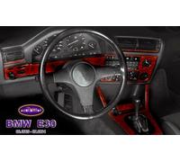 Interno Corsa Orlo Kit 3M 3D 10-Parts Burl Legno BMW E30 3 Serie 1985-1994 Rhd