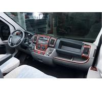 Interno Cruscotto Tagliare Kit per Ducato Jumper Boxer 2006-2014 Mogano 22 Pezzi