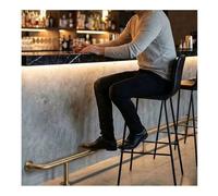 Interno/Esterno Kit Di Corrimano Per Bancone 2/3/4/5/6/7/8 M, Per Uso Commerciale Acciaio Inossidabile Corrimano Montaggio Sottobancone Per Ristoranti Postazioni A Isola(Gold-b,200cm)