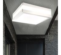 Interno Esterno Plafoniera Argento Bianco Quadrati Acciaio Inox Design [EEK: Non valutato]