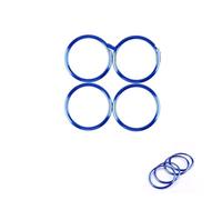 Interno Pannello 4 Pezzi Anelli Per Chevrolet Per Camaro 2016 2017 2018 2019 2020 2021 2022 2023 Accessori Per Auto In Lega Alluminio Presa CORRENTE Vent Adesivo Copertura Trim(Type 2 Blue)