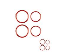 Interno Pannello 4 Pezzi Anelli Per Chevrolet Per Camaro 2016 2017 2018 2019 2020 2021 2022 2023 Accessori Per Auto In Lega Alluminio Presa CORRENTE Vent Adesivo Copertura Trim(Type 1 Red)