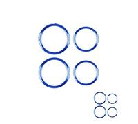 Interno Pannello 4 Pezzi Anelli Per Chevrolet Per Camaro 2016 2017 2018 2019 2020 2021 2022 2023 Accessori Per Auto In Lega Alluminio Presa CORRENTE Vent Adesivo Copertura Trim(Type 1 Blue)