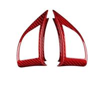 Interno Pannello Reale Duro Adesivo In Fibra Di Carbonio Per Fiat Per 500 Per Abarth 595 2012 2013 2014 2015 Car Interior Trim Decorazione Accessori Copertura Trim(Button Red)