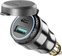 INTERPHONE ACCDIN2USBTYPEC - Adattatore per Moto in Alluminio da DIN 12 V a USB e Type C