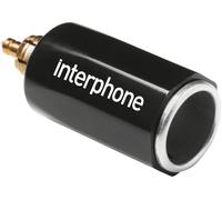 Interphone Adapter Adattatore 12 V con connessione DIN, nero