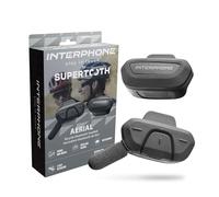 INTERPHONE AERIAL Singolo per una persona, Interfono bici per la comunicazione fra 2 ciclisti fino a 300mt, Interfono casco bicicletta con Bluetooth per GPS, Impermeabile e con filtro anti-vento
