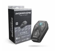 INTERPHONE COM3 - Singolo - Interfono Auricolare Moto Bluetooth 5.1 da Casco, Auricolari 32mm, Distanza 500Mt, Autonomia 10 Ore, Musica, GPS, Impermeabile IP67, Universale