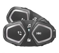 INTERPHONE CONNECT HD - Doppio - Interfono Casco Moto Auricolari Stereo Alta Fedeltà 40mm, Uso Pilota - Pilota, Distanza 300 Mt, Autonomia 12 Ore, Radio, GPS, TFT, Impermeabile IPX67