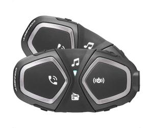 INTERPHONE CONNECT HD - Doppio - Interfono Casco Moto Auricolari Stereo Alta Fedeltà 40mm, Uso Pilota - Pilota, Distanza 300 Mt, Autonomia 12 Ore, Radio, GPS, TFT, Impermeabile IPX67