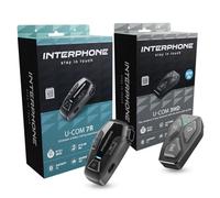 INTERPHONE Interfono moto coppia U-COM 7R e U-COM 3HD, Bundle di 2 interfoni moto pilota-passeggero, Interfono casco con Bluetooth 5.1 per comunicazione di gruppo fino a 4 utenti, Impermeabile IP67